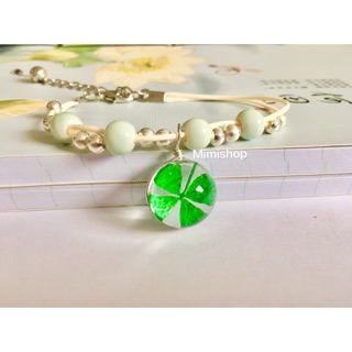 Vòng tay hoa khô ép thủy tinh Vòng gốm cao cấp (mẫu mới)