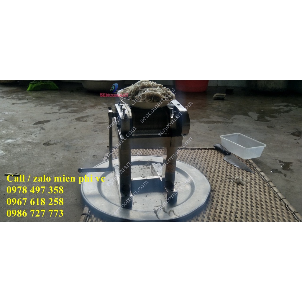 Máy xắt da lợn, thái da heo quay tay khung inox tại Sencomart