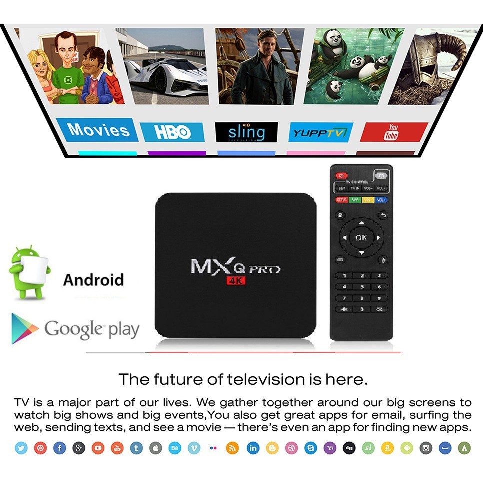 Đầu Tv Box Mxq Pro Tv Box Pre-Install 10000 + + 4k 1gb / 8gb