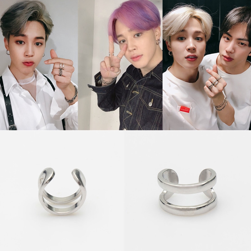 [Mã FASHIONT4FA2 giảm 10K đơn 50K] Nhẫn 2 lớp thời trang kiểu BTS JIMIN trẻ trung cá tính