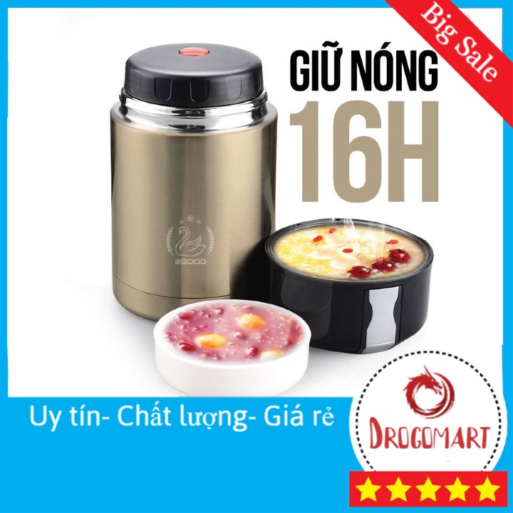 Bình Ủ Cháo Cao Cấp Có Quai Xách Rút Gọn 1000ml,Tiện Dụng Với Thời Gian Giữ Ấm Lâu | BigBuy360 - bigbuy360.vn