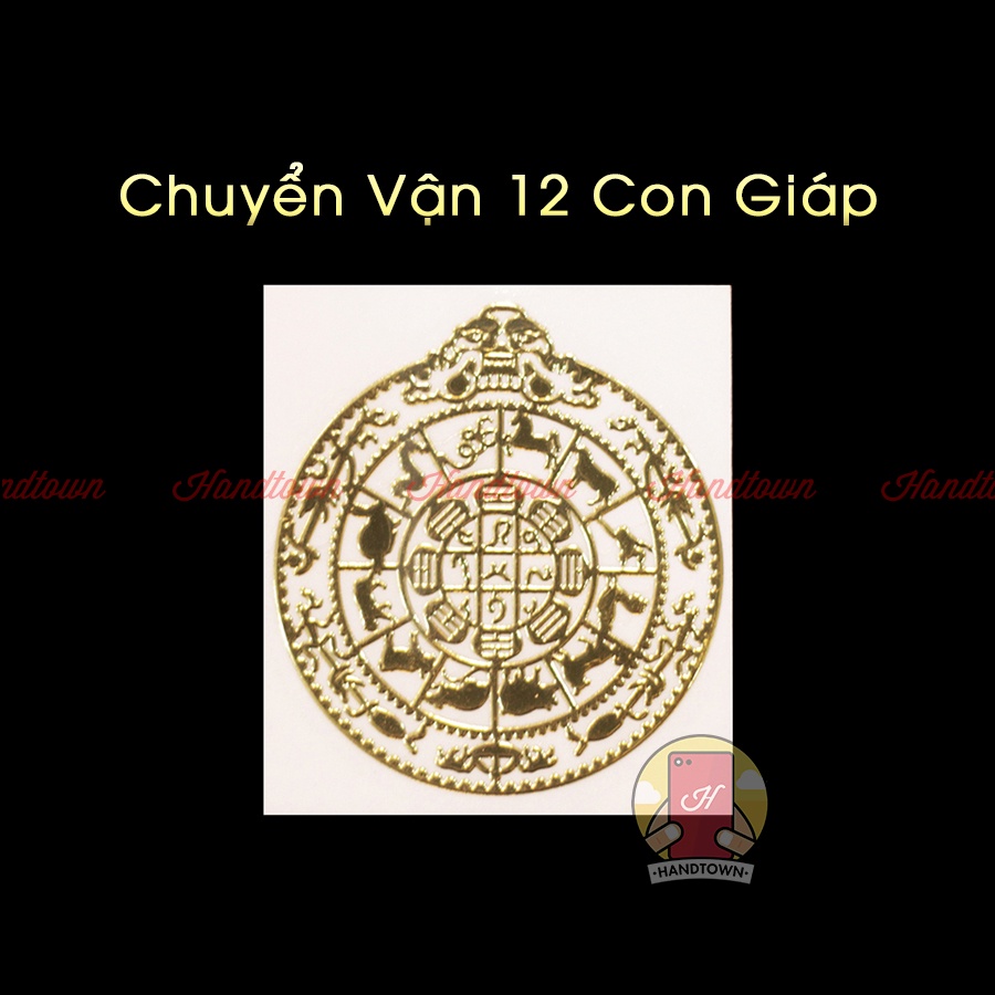 [COMBO] Bộ 4 Linh Phù Tài Lộc - May Mắn Bình An - Tình Duyên Thếp Vàng Dán Điện Thoại Máy Tính Bỏ Ví Handtown
