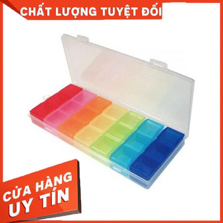 Hộp đựng đồ chia thuốc ⚡𝗙𝗥𝗘𝗘 𝗦𝗛𝗜𝗣 ⚡Hộp đựng các loại vật dụng nhỏ trong gia đình thiết kế nhỏ gọn tiện mang đi