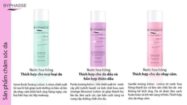 Toner Lotion Byphasse ( Nước hoa hồng)