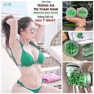 Viên trắng da Max white Genie Xanh Đỏ.