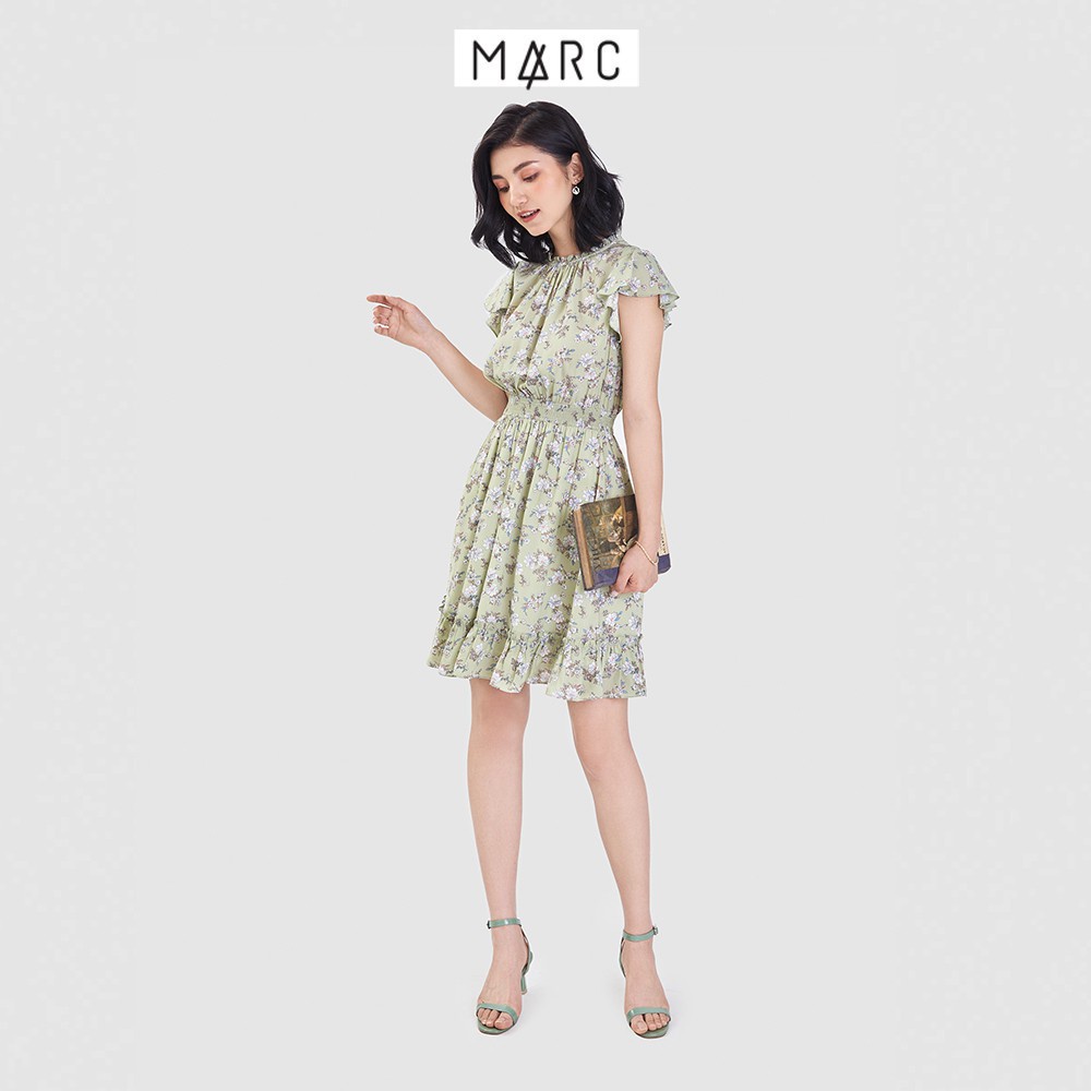 Đầm nữ MARC FASHION tay bèo smocking eo họa tiết hoa | BigBuy360 - bigbuy360.vn