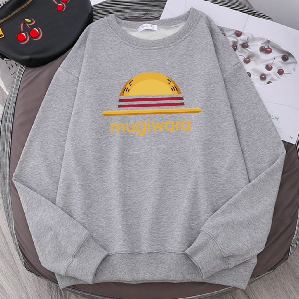 [ FREE SHIP_99K ] ÁO SWEATER NỈ UNISEX MUGIWARA  ÁO NỈ KHÔNG NÓN FORM RỘNG NAM NỮ NHIỀU MÀU