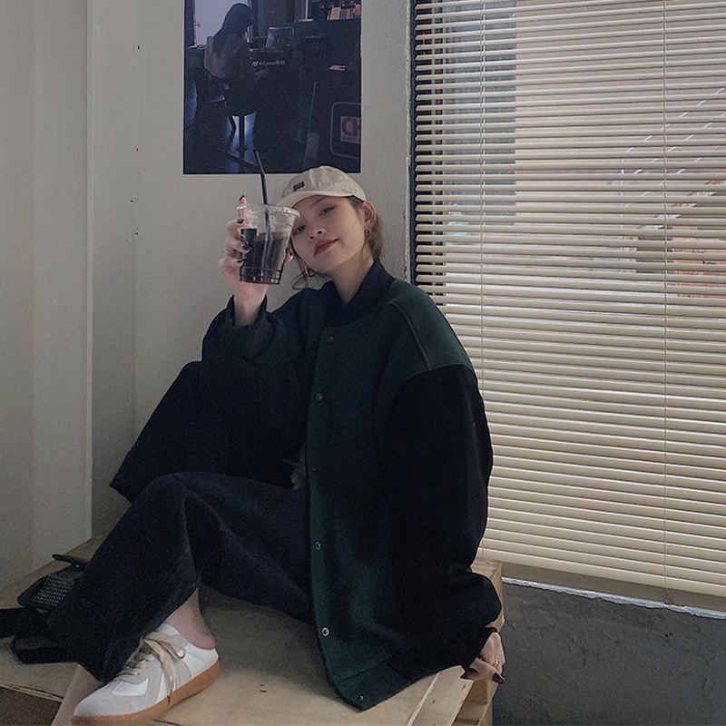 IELGY Áo Khoác Cardigan Dáng Rộng Phong Cách Hàn Quốc Thời Trang Cho Nữ