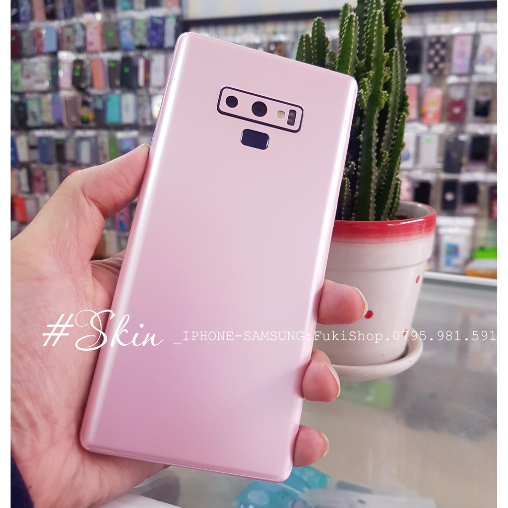 Tấm Dán Skin Mặt Sau Màu Hồng Sakura Pink FULL VIỀN Note8 Note9 Note10 Note10+  ZFlip S20 S20Ultra S8+ S9+