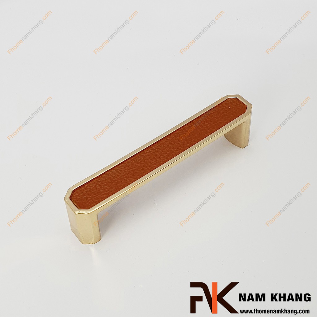 Tay nắm tủ phối da màu vàng nâu NK445-VN ( Màu Vàng)
