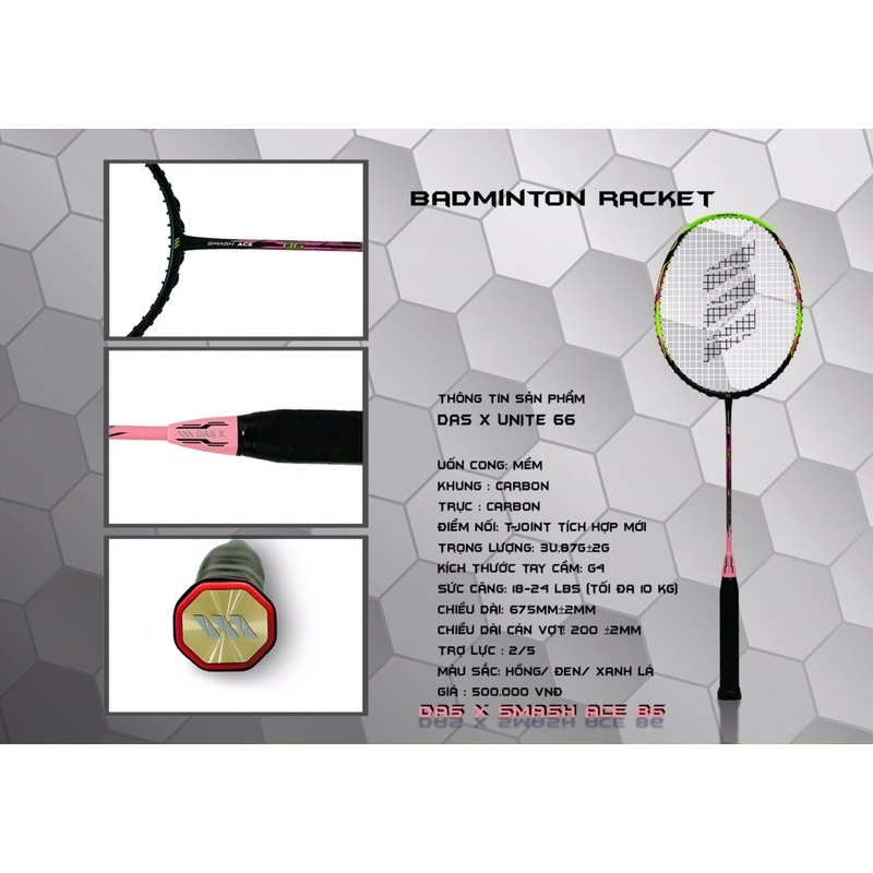 Vợt Cầu Lông Chính Hãng DAS X SMASH ACE 86