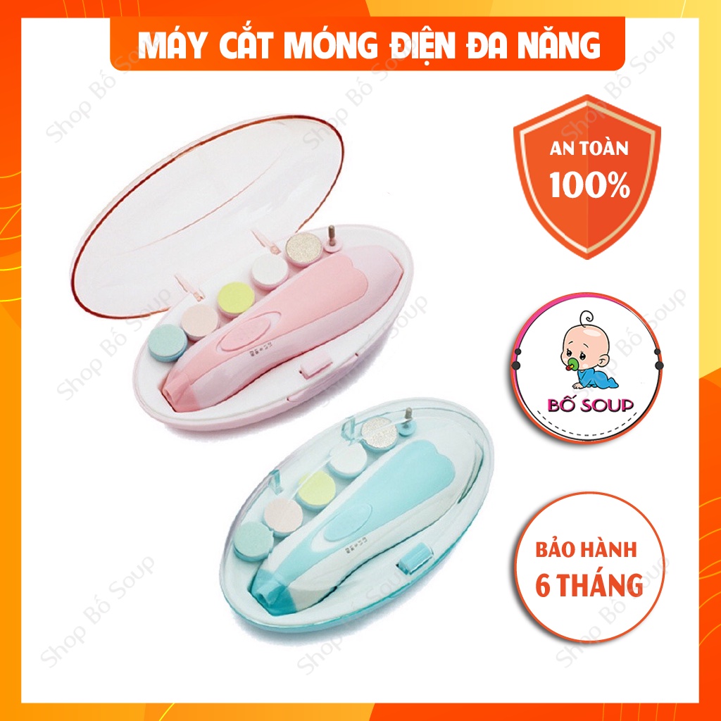 Máy cắt móng tay điện đa năng cho bé (Tặng kèm pin AA, bảo hành 6 tháng) Shop Bố Soup