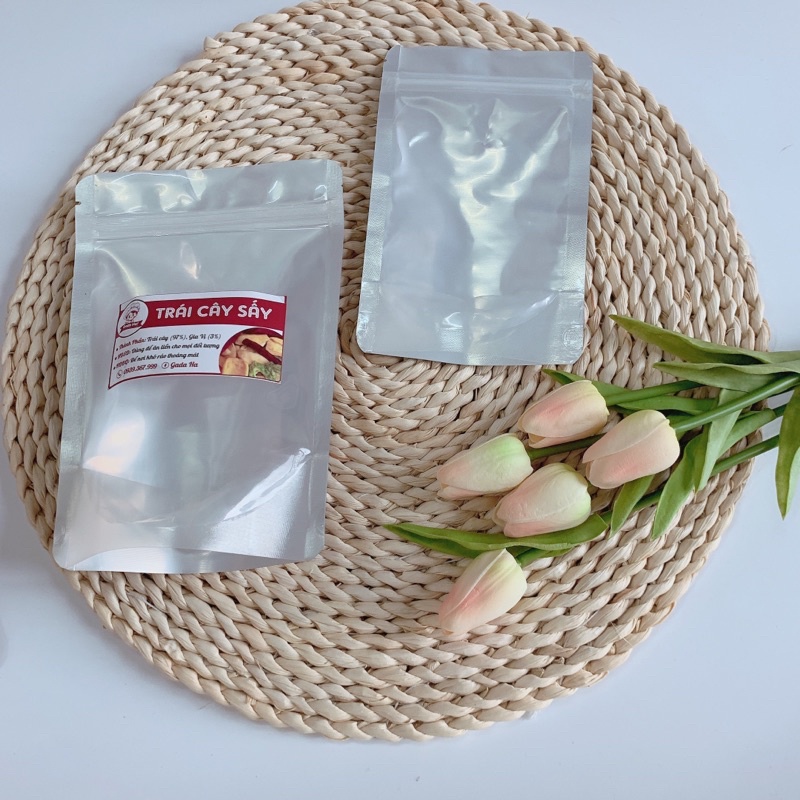 1KG túi Zip bạc đủ size đựng khô, hoa quả sấy, đựng bột