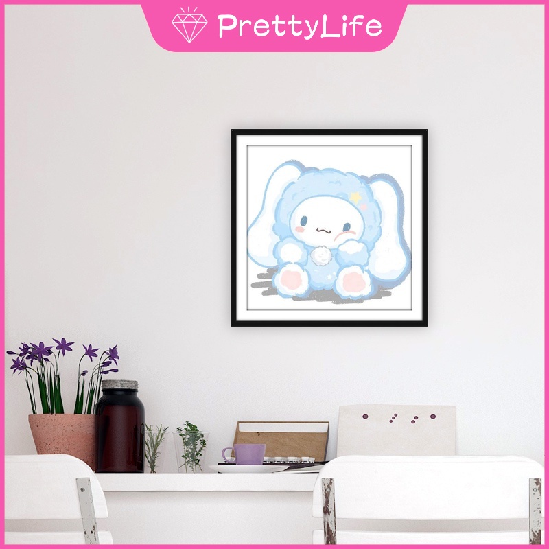 SANRIO (Hàng Có Sẵn) Bộ 1 Tranh Đính Đá Tự Làm Trang Trí Nhà Kích Thước 30 X 30Cm