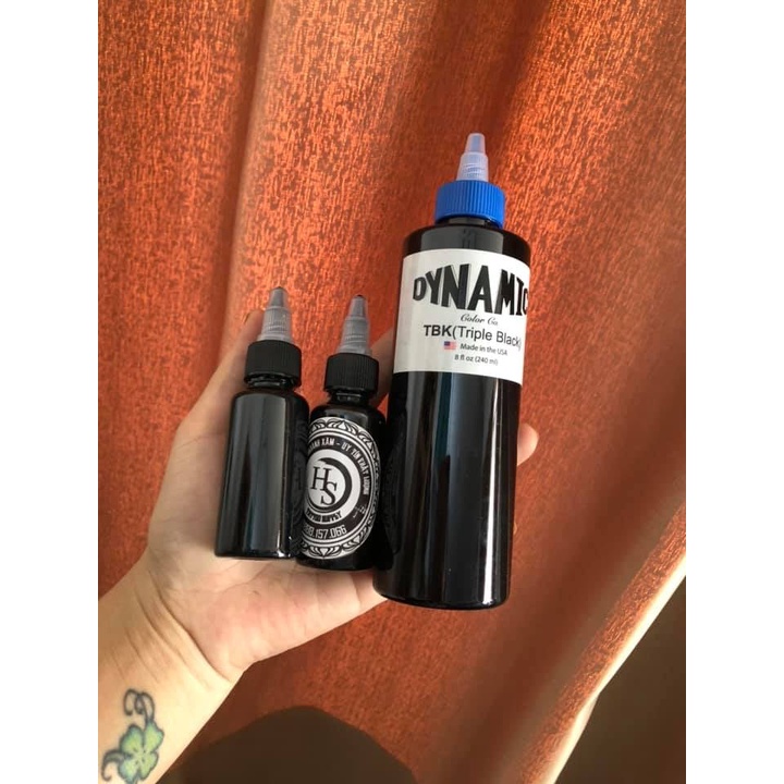 mực xăm hình dynamic 1 oz .mực đen chiết chai nhỏ 1 oz mực dynamic 30ml