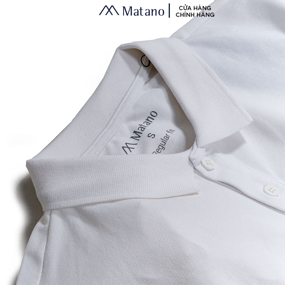 Áo polo nam cổ trụ bẻ MATANO PO033 phối sọc, tay ngắn đẹp, vải cá sấu thấm mồ hôi, thoáng mát, co giãn