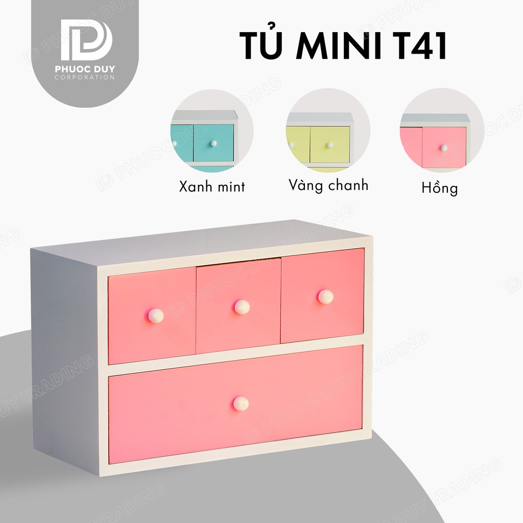 Tủ mini để bàn đa năng 5 ngăn - Tiện ích sắp xếp bàn làm việc - Tủ nữ trang mỹ phẩm - Phuoc Duy Trading T41/T58
