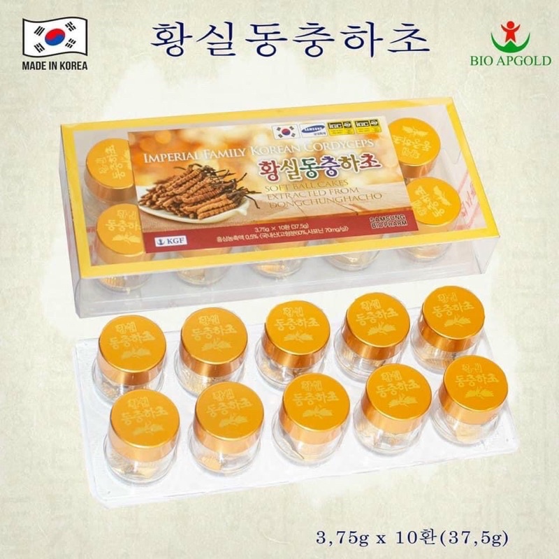 ĐÔNG TRÙNG HẠ THẢO HÀN QUỐC HỘP 10 VIÊN