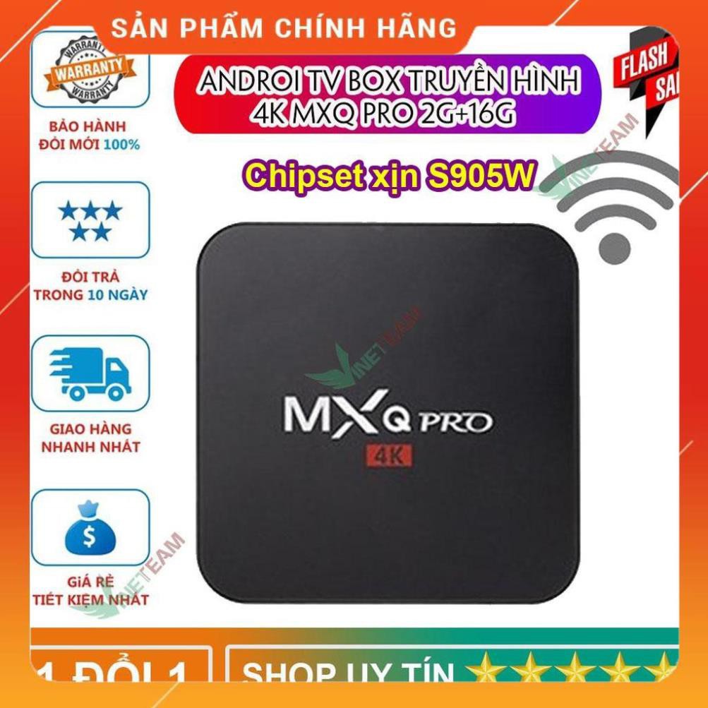 Xả Kho- Androi TV Box MXQ 4K Pro /TX3 Mini 2G+16G Chipset xịn S905W Tích hợp FPT Play - Biến TV thường thành Smart TV