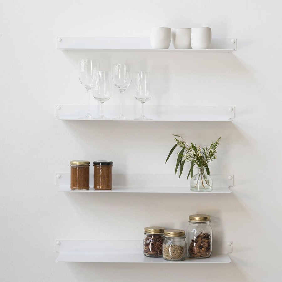 Kệ nhà bếp treo tường SMLIFE 4515 - Kệ treo tường bằng thép dày 1,6mm, sơn tĩnh điện Trắng/Đen hiện đại | BigBuy360 - bigbuy360.vn