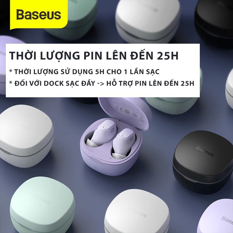 TAI NGHE BLUETOOTH BASEUS WM01 PLUS TWS BLUETOOTH 5.0 KHÔNG DÂY CHỐNG THẤM NƯỚC THỂ THAO HIỂN THỊ MÀN HÌNH LED KỸ THUẬT