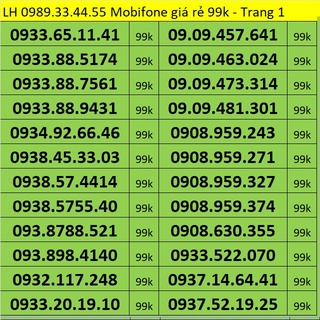 Sim Mobifone giá rẻ 99k