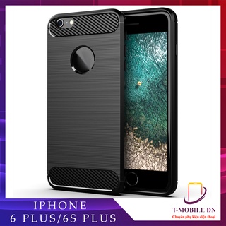 Ốp lưng iPhone 6 Plus / 6s Plus, Ốp dẻo Cacbon phay xước chống sốc chống vân tay cho iPhone 6 Plus 6s Plus