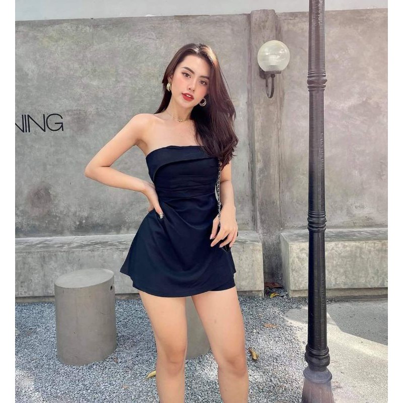 (có clip+ ảnh thật) Set quần + áo cúp ngực xếp ly Hot hit (có mút) | BigBuy360 - bigbuy360.vn