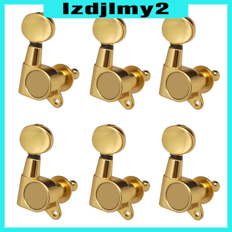 [giá giới hạn] 6PCS Guitar Sealed Tuners Tuning Pegs for Acoustic Folk Guitar Part 6R Gold