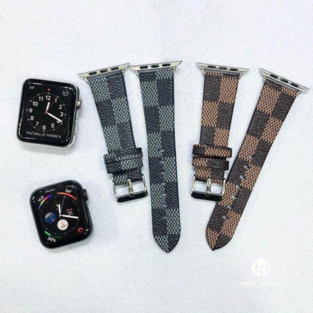 [Ảnh Shop tự chụp] Dây da cao cấp apple watch Logo LV