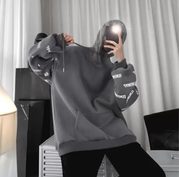 Áo khoác hoodie dáng rộng lót nhung dày dặn phong cách hong kong thời trang thu đông cho nam size S-4XL | BigBuy360 - bigbuy360.vn