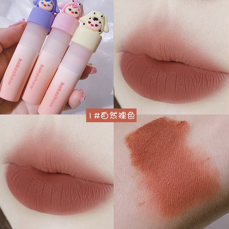 [Hàng mới về] Son kem lì KAKASHOW mềm môi dễ thương hot trend Cute Doll Lâu Trôi Và Chống Thấm Nước Cao Cấp