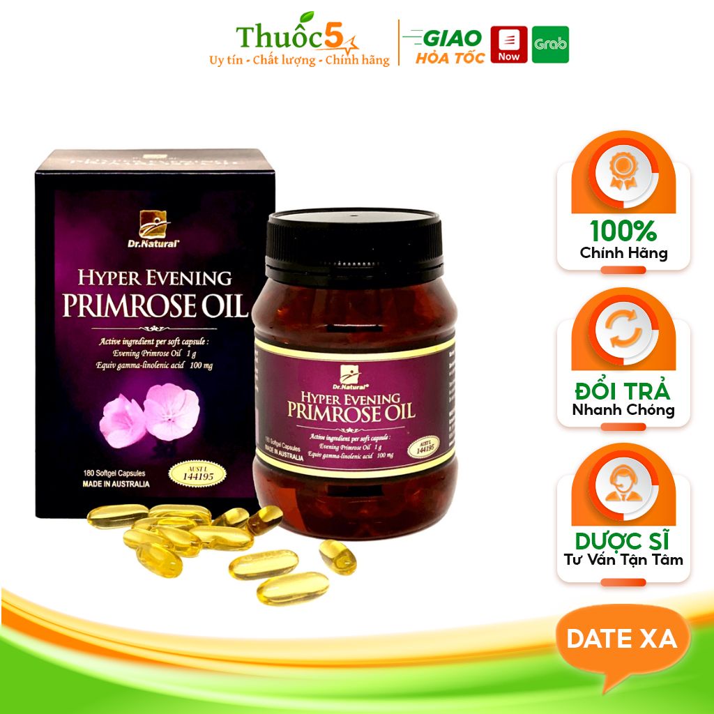 Viên Uống Tiền Mãn Kinh Hyper Evening Primrose Oil Hỗ Trợ Làm Đẹp, Cải Thiện Sinh Lý Nữ Hộp 90 Viên