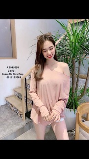Áo kiểu trễ vai quấn biên B&Y .