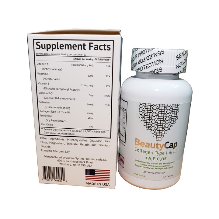 Viên uống đẹp da Collagen +AEC B5 Beauty Cap USA | BigBuy360 - bigbuy360.vn