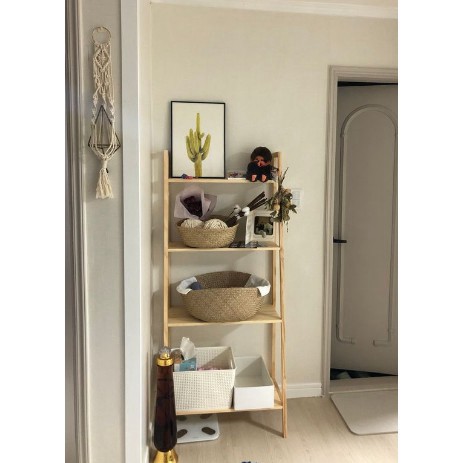 KỆ SÁCH GỖ THÔNG 4 TẦNG - KỆ GỖ ĐA NĂNG 4 TẦNG