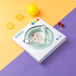 Bát lúa mạch ăn dặm kèm thìa dĩa Children