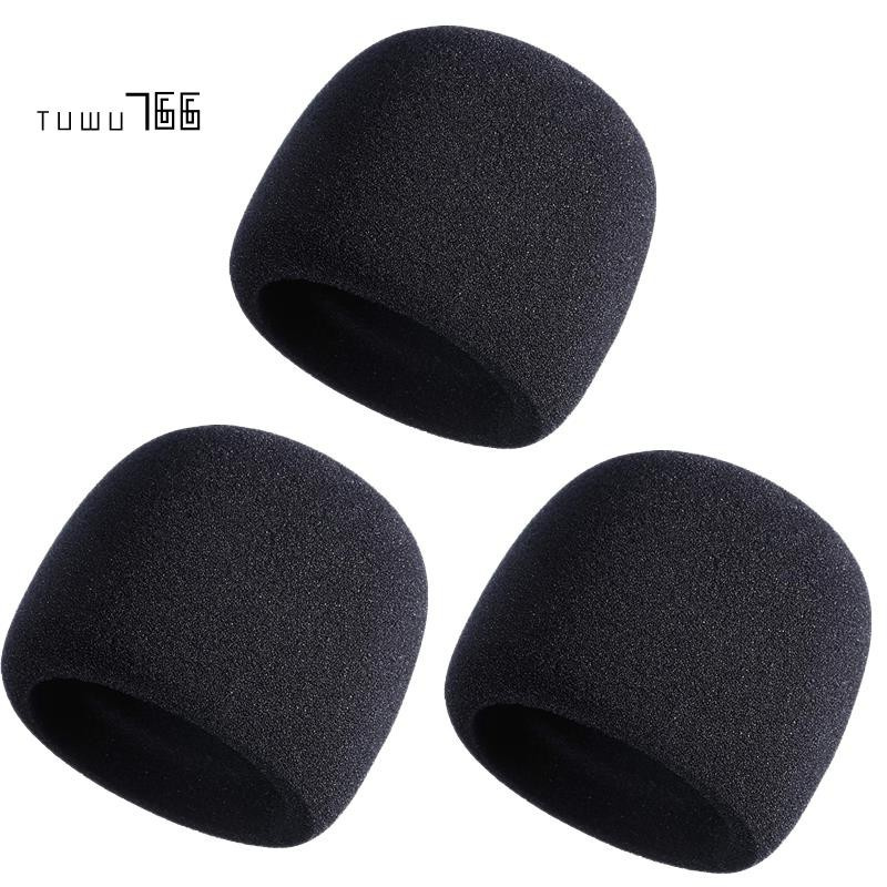 Mic Cover Sponge Microphone Windscreen For Blue Yeti, Yeti Pro Condenser Microphone (Black, 3 Pack)