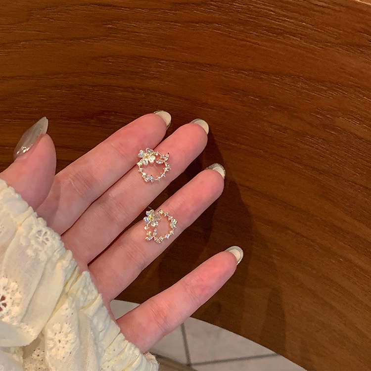 Bông Tai Mạ Bạc 925 Hình Hoa 2022