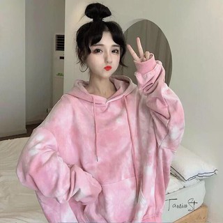 Áo hoodie nữ loan trơn màu hồng
