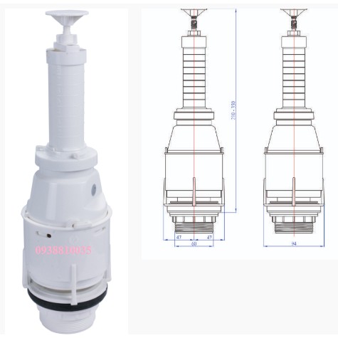 BỘ XẢ BỒN CẦU 1 NHẤN SIÊU NHẸ HÙNG ANH VS063