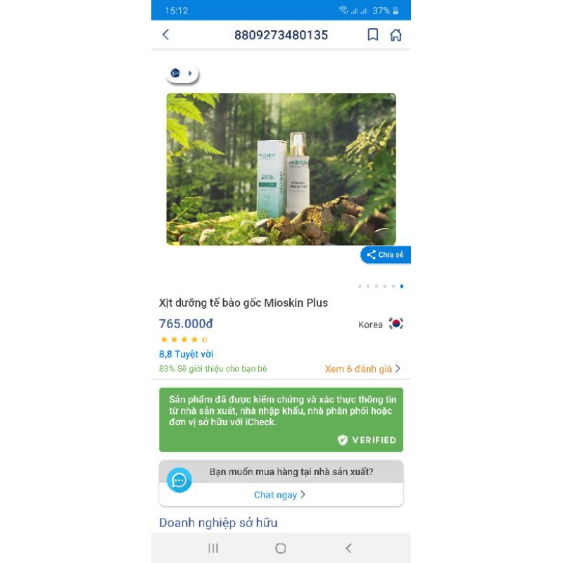 [Sale sốc] Xịt dưỡng mioskin chính hãng Hàn Quốc, mua 1 chai tặng 5 mặt nạ giấy | BigBuy360 - bigbuy360.vn