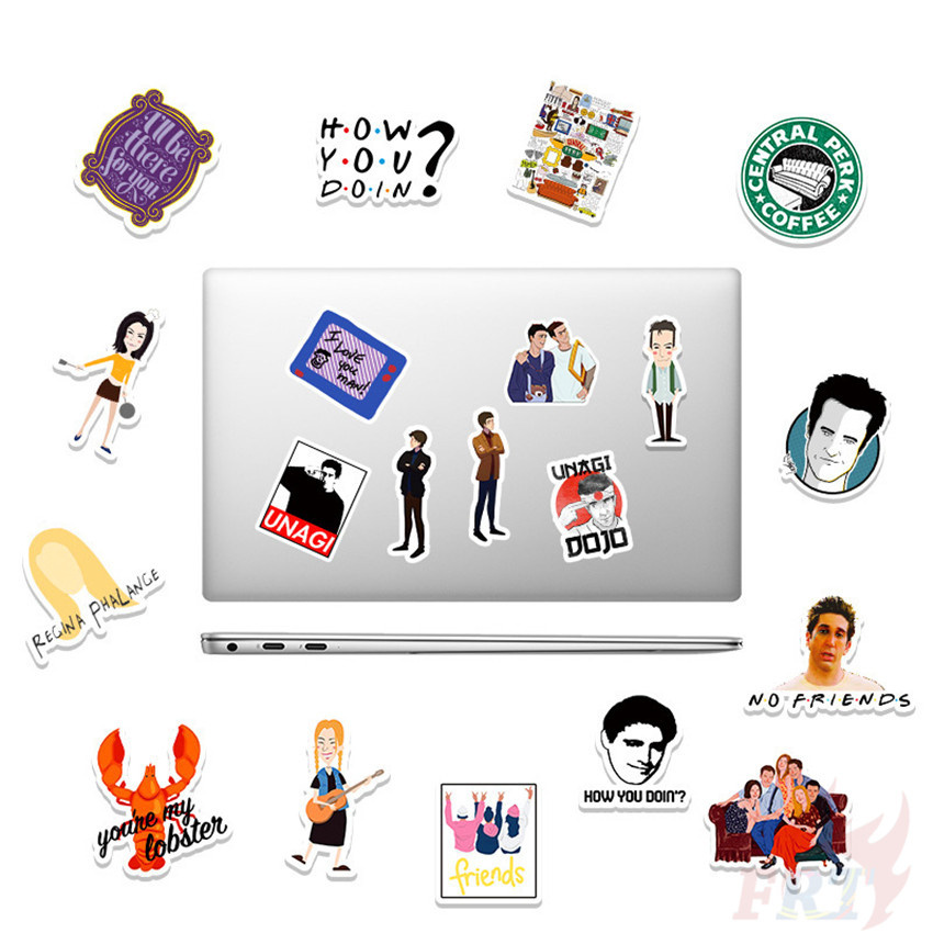 Set 52 miếng dán họa tiết Friends chương trình truyền hình Series 07 phong cách cổ điển làm thủ công