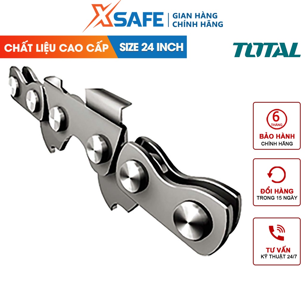 Dây cưa xích TOTAL TGTSC52401 24inch, đóng gói vỉ nhựa kép bảo quản an toàn, thích hợp cho máy cưa xích xăng TG5602411