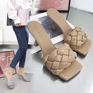 Dép Cao Gót Mũi Vuông Thời Trang Cho Nữ