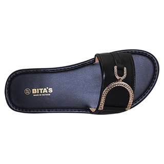Dép quai ngang nữ bita's - SWN.01 màu đen, vàng bò size 36 40 trẻ trung