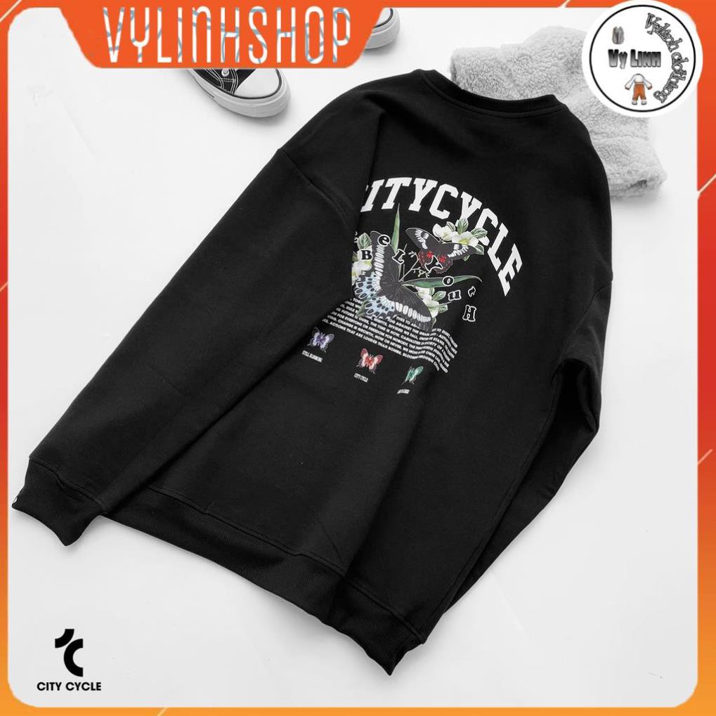 Sweater Nam nữ VYLINHSHOP  Áo sweater nỉ Blooming City Cycle Dày Ấm Form Rộng