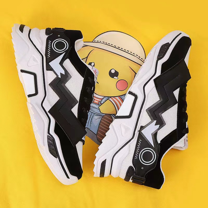 Giày Thể Thao 100% Cotton In Hình Pokemon Pikachu Thời Trang Nam