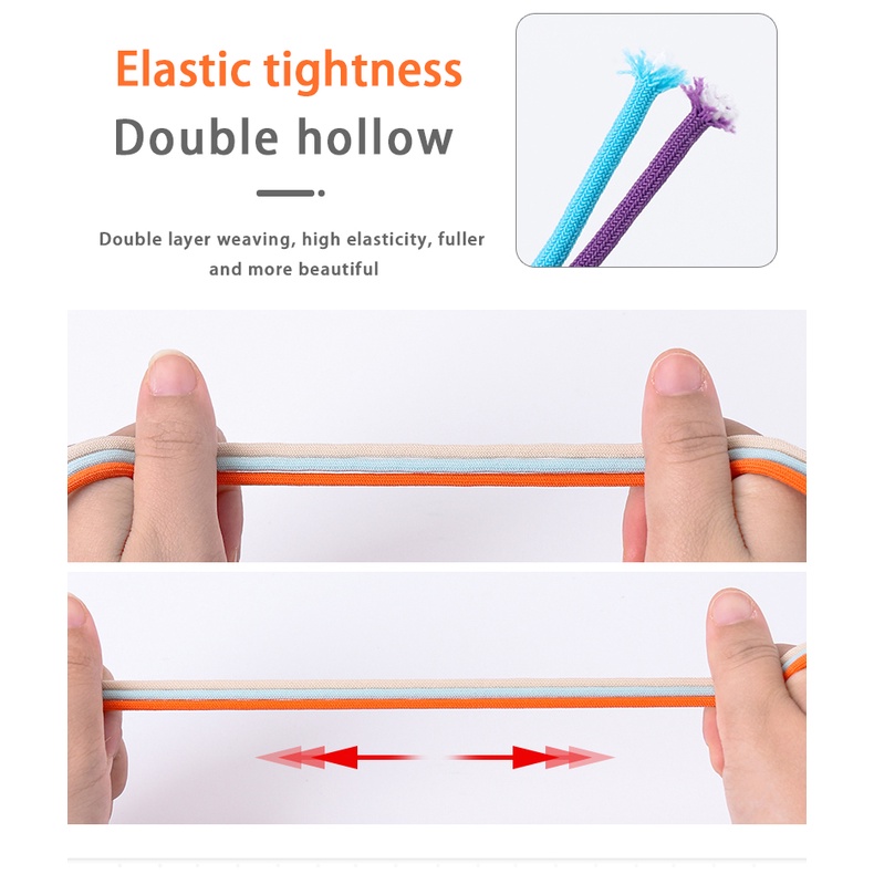 1 Cặp Dây Buộc Giày Thể Thao Đàn Hồi 4 Cái Khóa Dây Giày Không Cần Buộc Bằng Cao Su Cho Người Lớn/Trẻ Em