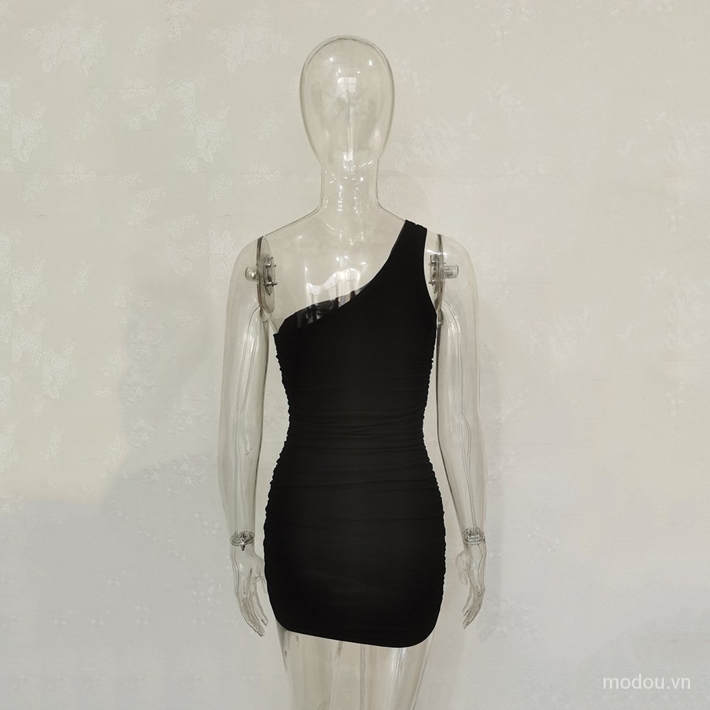 Đầm ôm hở một bên vai tôn dáng thời trang quyến rũ cho nữ